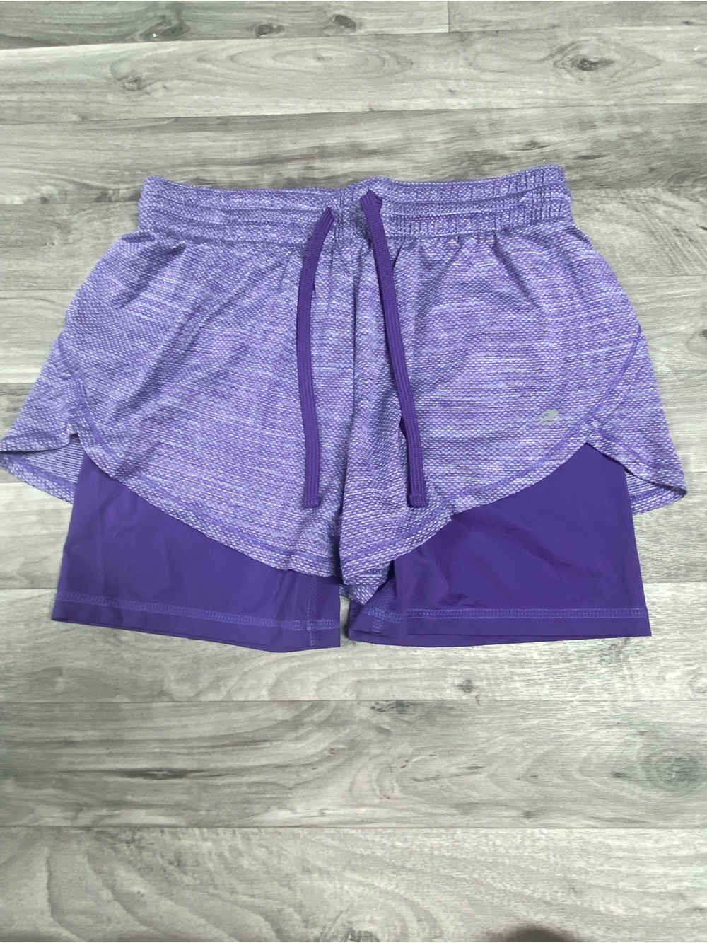 Energy Zone Purple Layered Athletic Shorts with Inner Liner